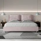 190x200 cm Bed Headboard with Microfiber Cushions Made in Italy - Olympics Viadurini