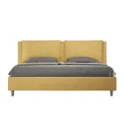 190x200 cm Bed Headboard with Microfiber Cushions Made in Italy - Olympics Viadurini
