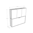 Single Murphy Bed in Different Compositions - Collaborative Viadurini