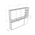 Single Murphy Bed in Different Compositions - Collaborative Viadurini