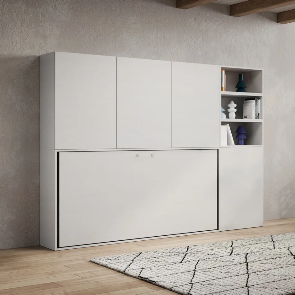 Single Murphy Bed in Different Compositions - Collaborative Viadurini