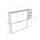 Single Murphy Bed in Different Compositions - Collaborative Viadurini