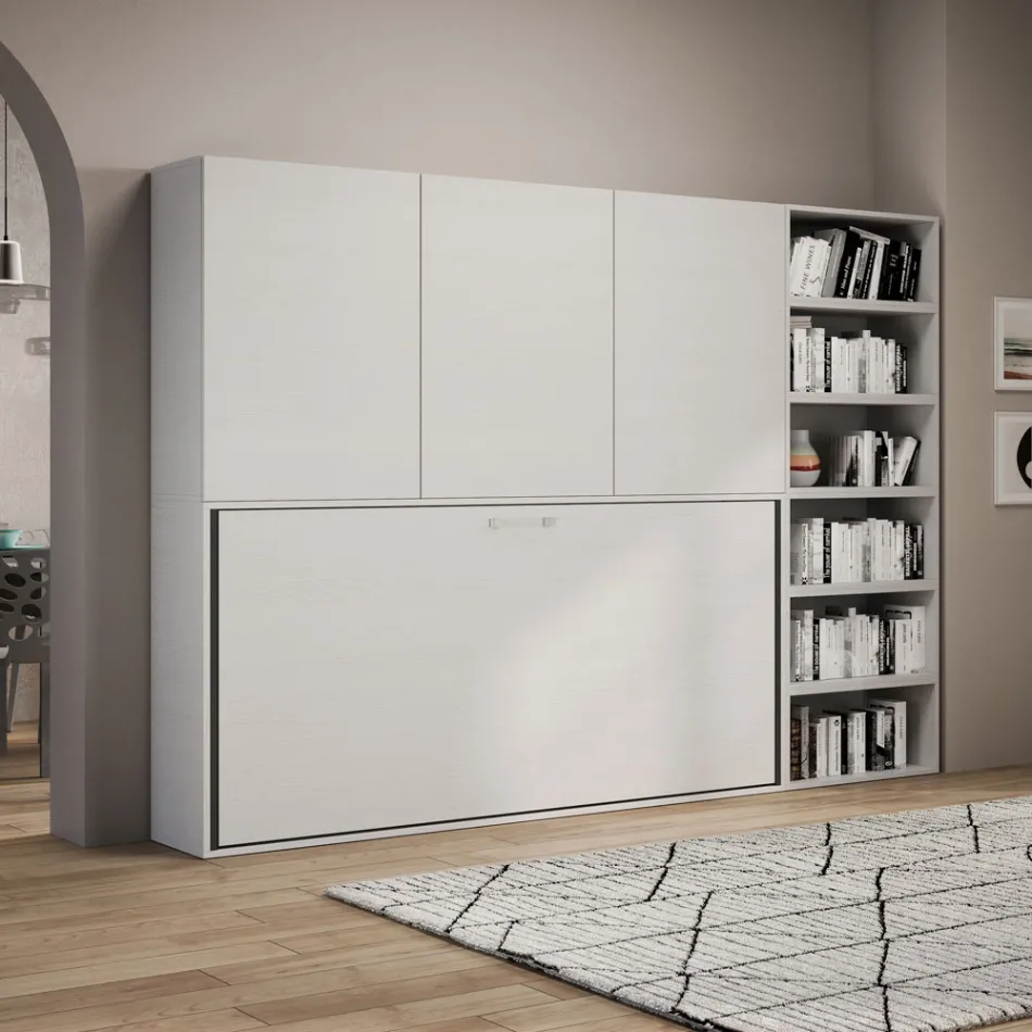 Single Murphy Bed in Different Compositions - Collaborative Viadurini