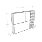 Single Murphy Bed in Different Compositions - Collaborative Viadurini