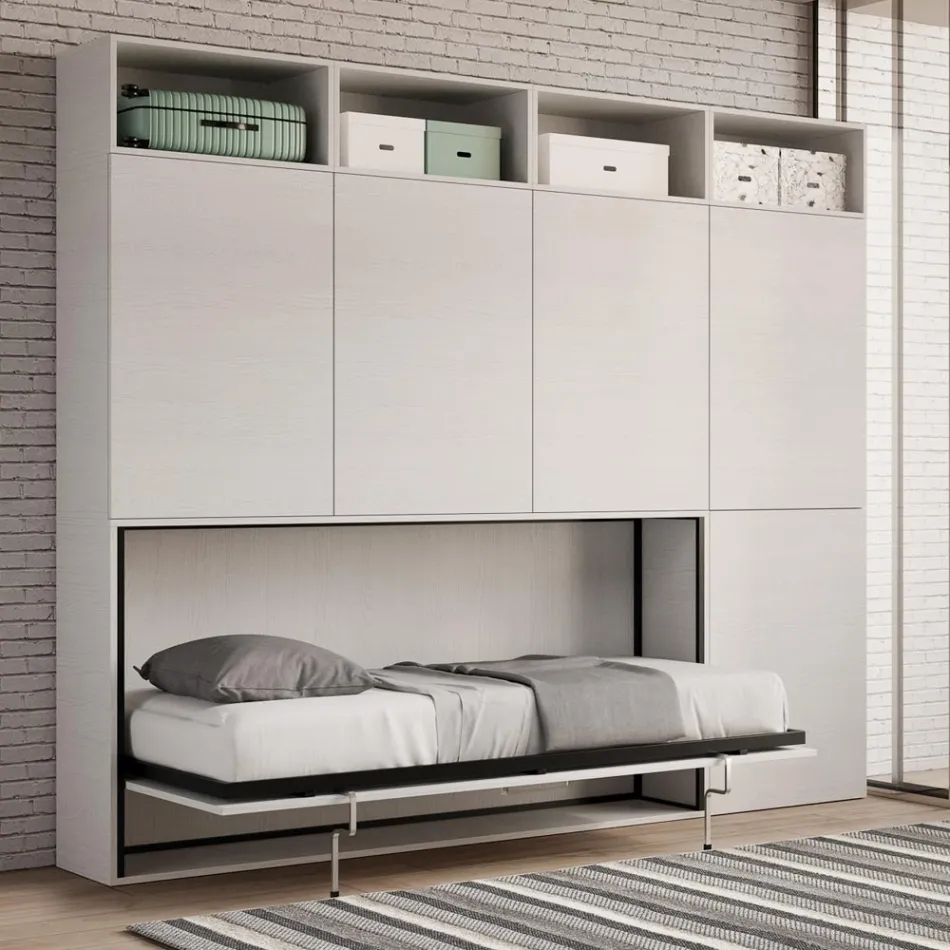 Single Murphy Bed in Different Compositions - Collaborative Viadurini