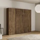 Queen Size Bed with Vertical Foldaway and Column - Magicompare Viadurini