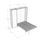 Vertical Foldaway French Bed with Column - Magicompare Viadurini