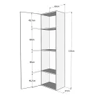 Vertical Foldaway French Bed with Wall Unit and Column - Magicompare Viadurini