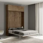 Vertical Foldaway French Bed with Wall Unit - Magicompare Viadurini
