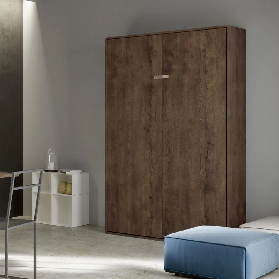 Vertical Foldaway French Bed in Different Finishes - Magicompare Viadurini