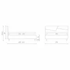 Bed with Double Container Upholstered in Faux Leather Made in Italy - Raggino Viadurini