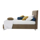 Upholstered Double Storage Bed in Fabric or Eco-Leather Made in Italy – Euro Viadurini