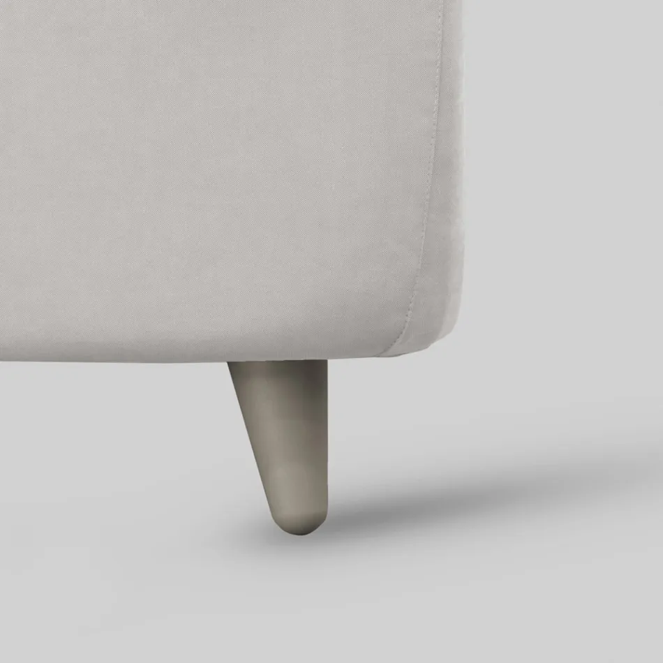 Full-sized bed with padded headboard and feet Made in Italy - Aaron Viadurini