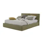 Upholstered Double Bed with Box in Eco-leather Fabric Made in Italy - Desert Viadurini