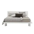 Upholstered Double Bed in Eco-Leather or Fabric Made in Italy - Armonica Viadurini