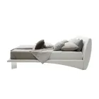 Upholstered Double Bed in Eco-Leather or Fabric Made in Italy - Armonica Viadurini