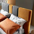 Modern Upholstered Double Bed with Folds or Quilted Design - Thomas Viadurini