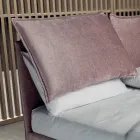 Double Bed 160x190 with 2 Soft Cushions with Perimeter Ruffle - Ernesta Viadurini
