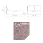 Double Bed 160x190 with 2 Soft Cushions with Perimeter Ruffle - Ernesta Viadurini