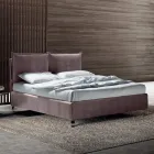 Double Bed 160x190 with 2 Soft Cushions with Perimeter Ruffle - Ernesta Viadurini