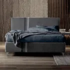 Double Bed 160x190 with 2 Two-Tone Vertical and Parallel Stripes - Paolo Viadurini