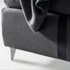 Double Bed 160x190 with 2 Two-Tone Vertical and Parallel Stripes - Paolo Viadurini