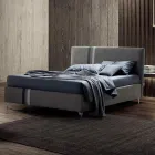 Double Bed 160x190 with 2 Two-Tone Vertical and Parallel Stripes - Paolo Viadurini