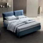 Double Bed 160x190 with Cushions that Wrap the Entire Headboard - Charme Viadurini