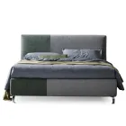 Double Bed 160x190 with Asymmetric Two-Tone Finish - Jasmine Viadurini