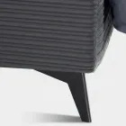 Double Bed 160x190 with Cushion-Shaped Padding - Brezze Viadurini