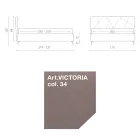 Double Bed 160x190 with Geometric Quilting - Ciottolino Viadurini