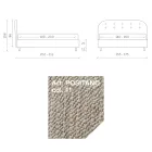 Double Bed 160x190 with Curved Lines and Buttons Made in Italy - Oriente Viadurini