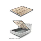 Double Bed 160x190 with Curved Lines and Buttons Made in Italy - Oriente Viadurini