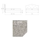 Double Bed 160x190 with Perimeter Ruffle Headboard and Buttons - Rest Viadurini