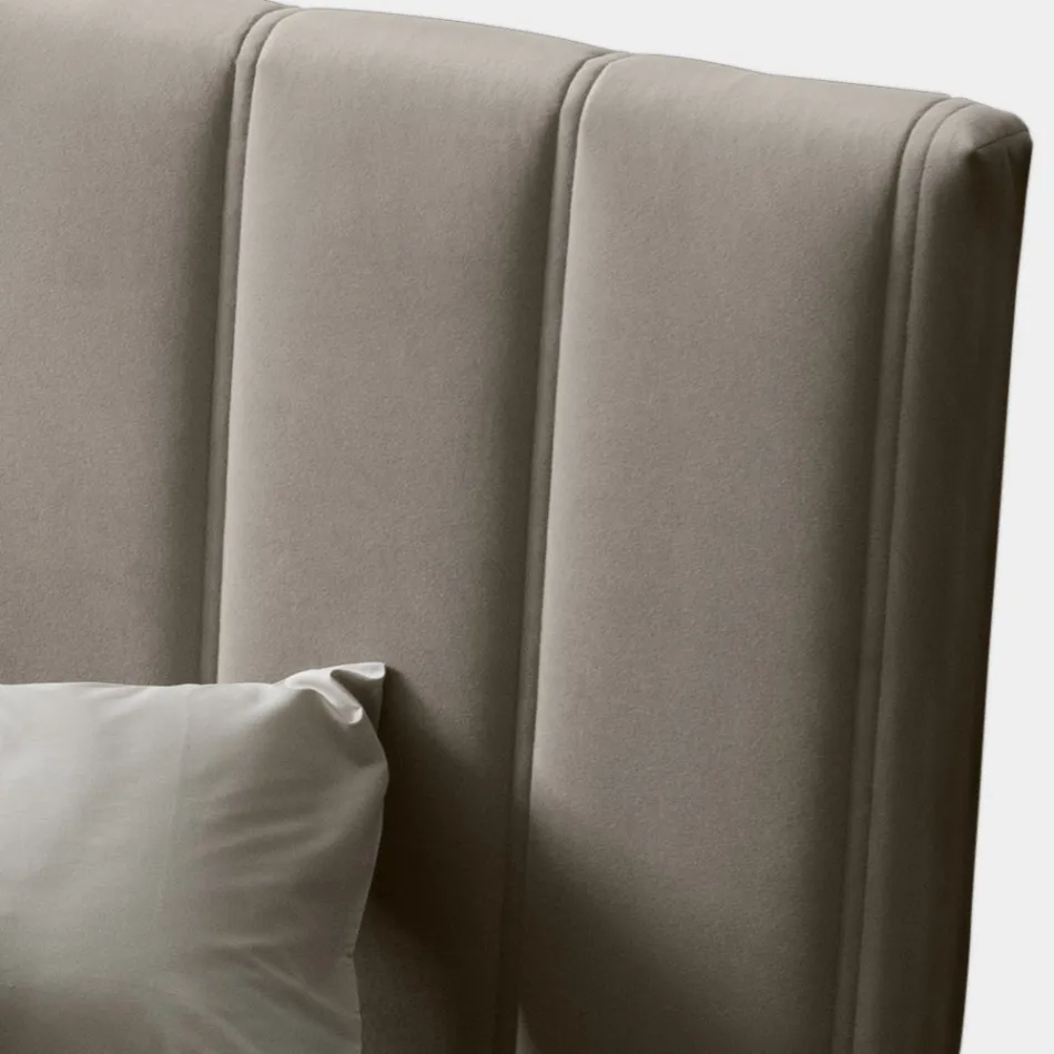 Double Bed 160x190 with Quilting with Wide Vertical Bands - Magan Viadurini