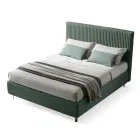 Double Bed 160x190 with Multi-Stripe Narrow Band Quilting - Meduse Viadurini