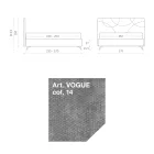 Double Bed 160x190 with Quilting of Cross Curves - Sunflower Viadurini