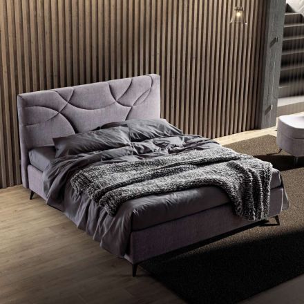 Double Bed 160x190 with Quilting of Cross Curves - Sunflower Viadurini