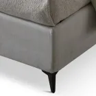 Double Bed 160x190 in Fabric with Metal Feet Made in Italy - Dreams Viadurini
