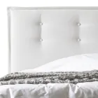 Double Bed 160x190 in Fabric with Headboard with Buttons Made in Italy - Dreams Viadurini