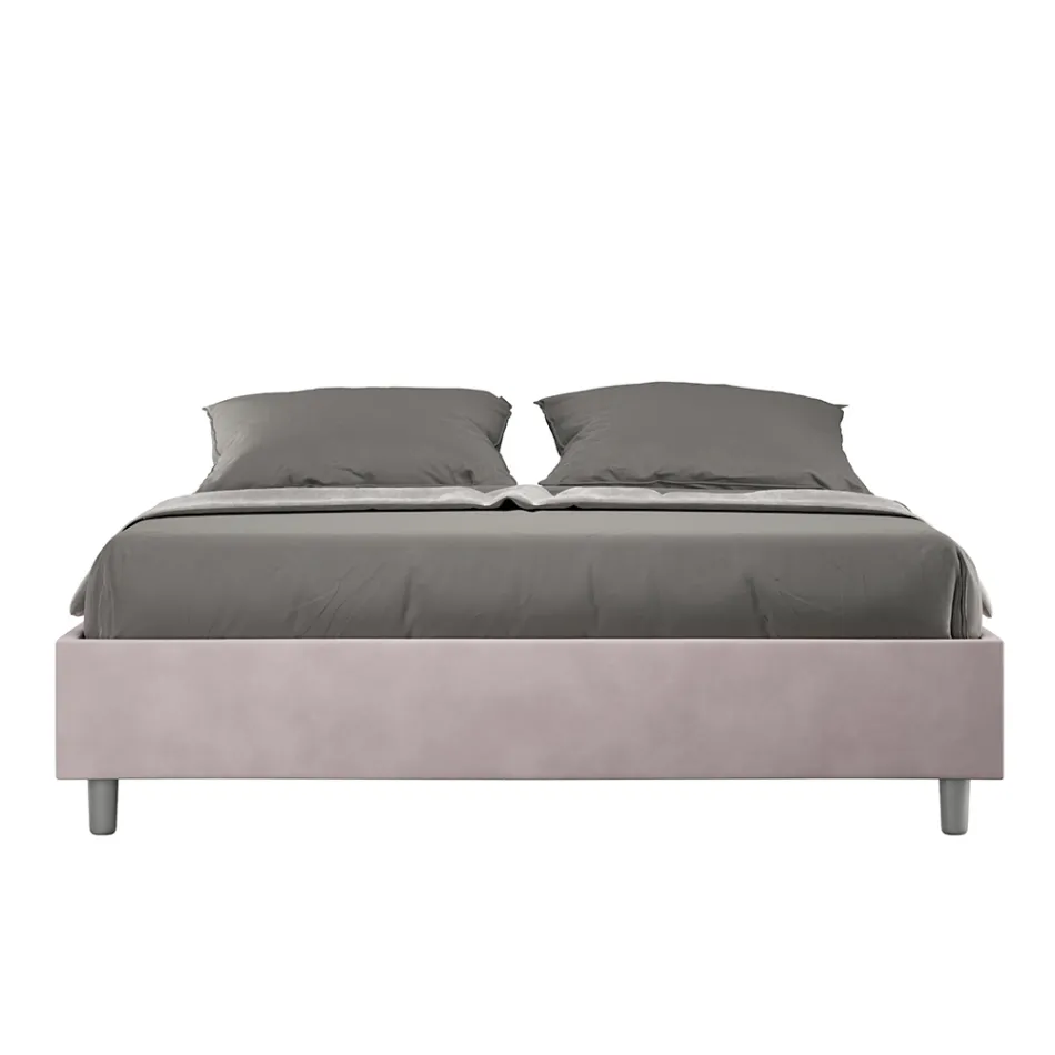 Double Bed 160x200 cm Covered in Microfiber Made in Italy - Athlete Viadurini