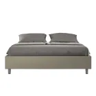 160x200 cm Double Bed Upholstered in Faux Leather Made in Italy - Athlete Viadurini