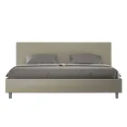 Double Bed 180x200 cm with Faux Leather Headboard Made in Italy - Pallone Viadurini