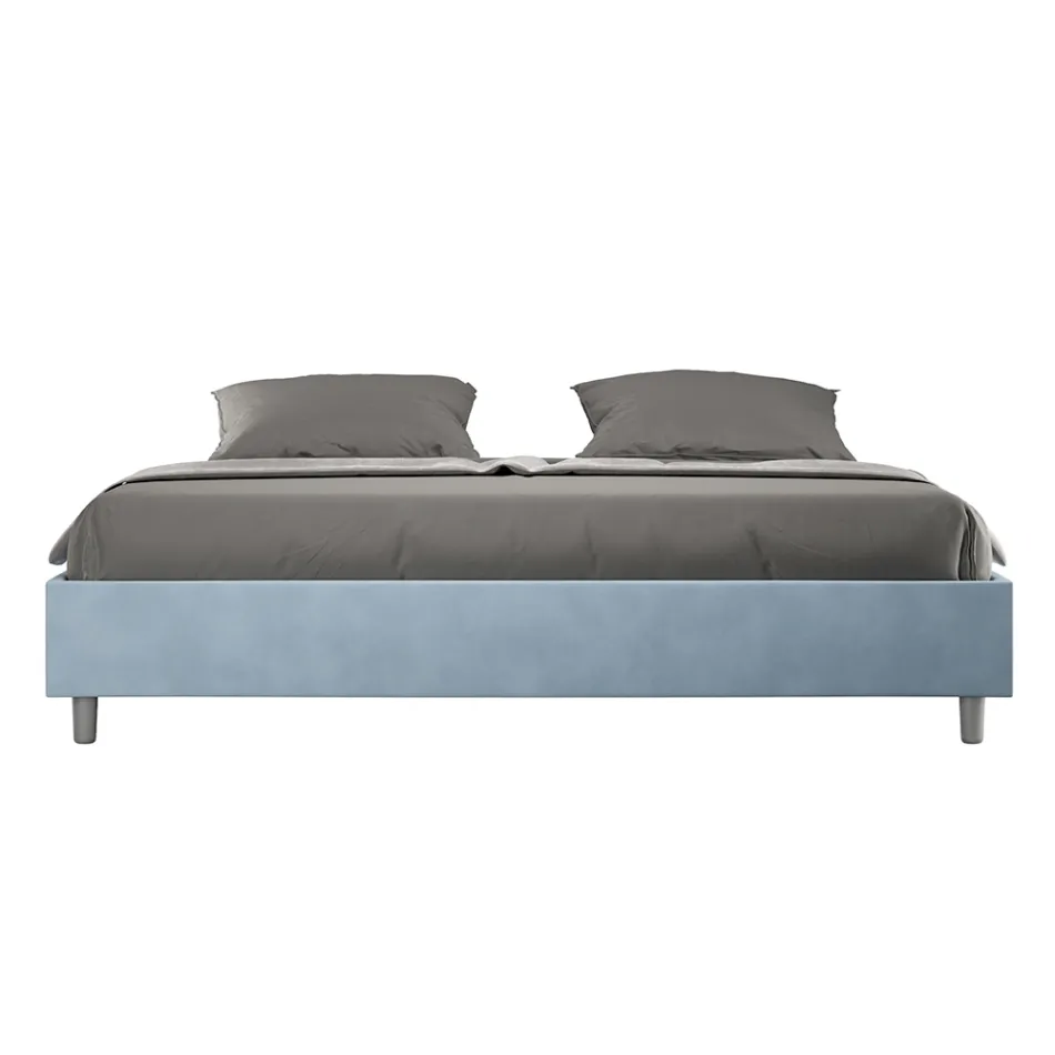 Double Bed 180x200 cm Covered in Microfiber Made in Italy - Athlete Viadurini