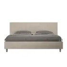 Double Bed 190x200 cm with Microfiber Headboard Made in Italy - Pallone Viadurini