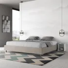 Double Bed 190x200 cm Covered in Microfiber Made in Italy - Athlete Viadurini