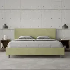 Double Bed 200x200 cm with Microfiber Headboard Made in Italy - Pallone Viadurini