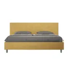 Double Bed 200x200 cm with Microfiber Headboard Made in Italy - Pallone Viadurini