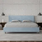 Double Bed 200x200 cm with Microfiber Headboard Made in Italy - Pallone Viadurini