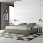 200x200 cm Double Bed Upholstered in Faux Leather Made in Italy - Athlete Viadurini